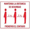 Cartel de distancia de seguridad
