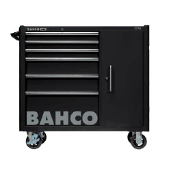 Carro negro XL de 6 cajones equipado con 223 herramientas