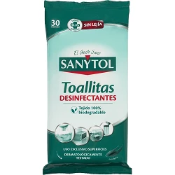 Toallitas desinfectantes Sanytol. 30 uds