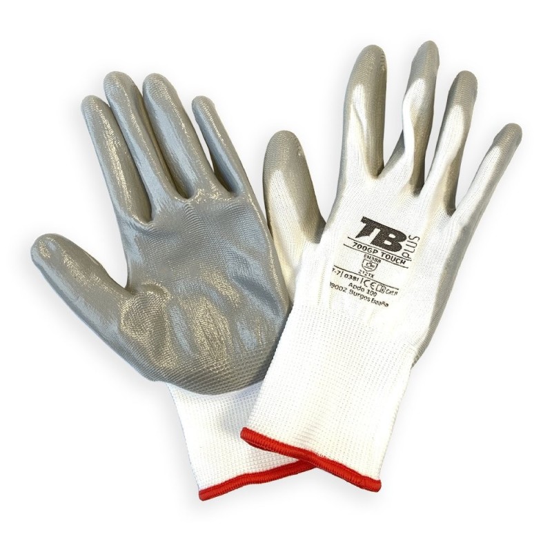 GUANTES TACTILES CON PALMA RECUBIERTA DE NITRILO , TALLA XL. MARCA