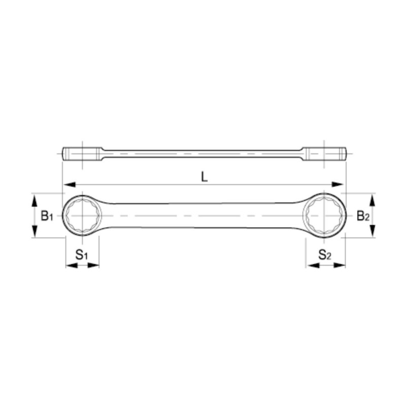 Llave de estrella plana Irimo