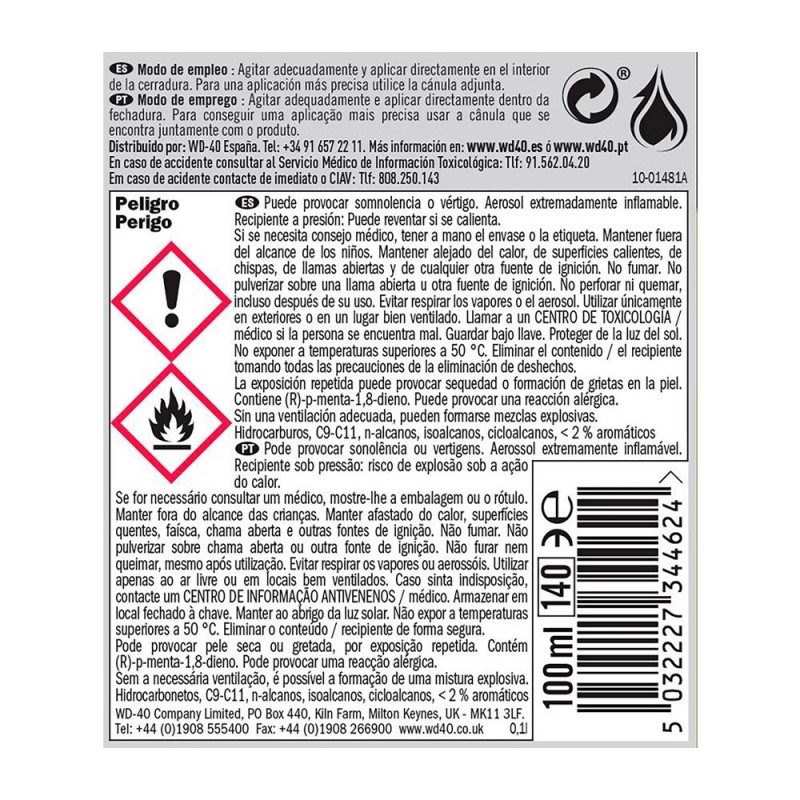 Lubricante de cerraduras 3 en 1