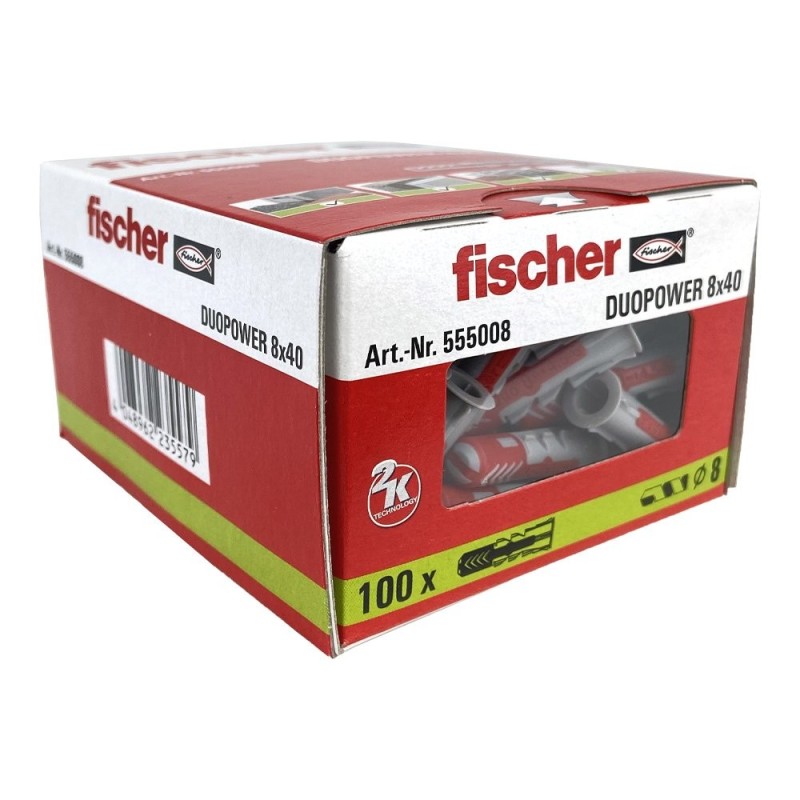 fischer DUOPOWER 10 x 50, caja redonda con 55 tacos fischer