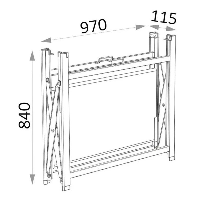 Banco de trabajo plegable chapa 960x510x840mm HECO - Ferretería Campollano