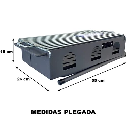 Barbacoa Plegable con Parrilla de Acero Inox El Zorro