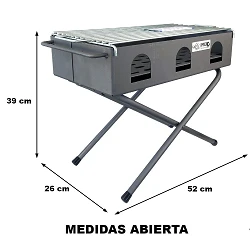 Barbacoa Plegable con Parrilla de Acero Inox El Zorro