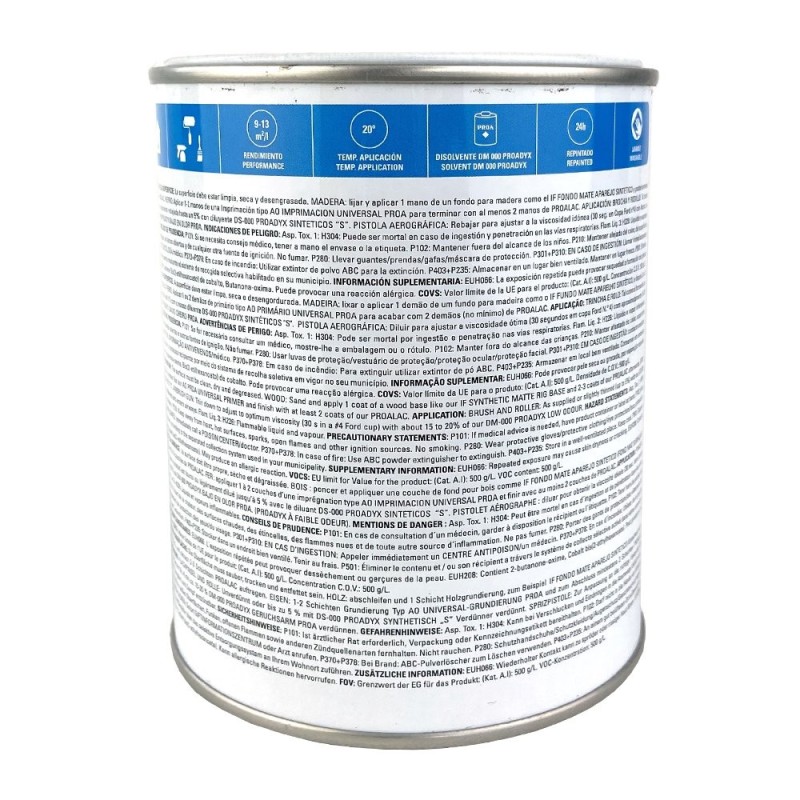 PINTURA POLIURETANO SATINADO 2C CARTA RAL 3,2L+0,8K - Blanco