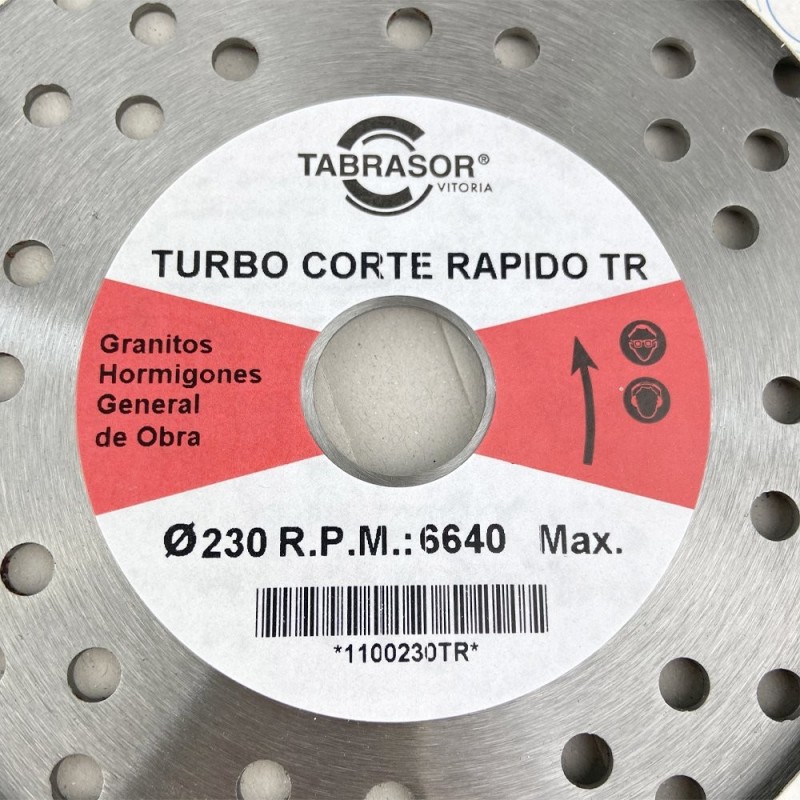 Disco de Diamante Turbo Corte Rápido TR Tabrasor 230