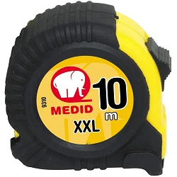 Flexómetro Enrollable Funda De Goma 10M 25 MM Medid Elephant XXL 9310