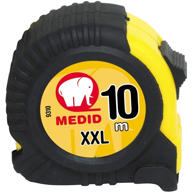 Flexómetro Enrollable Funda De Goma 10M 25 MM Medid Elephant XXL 9310