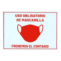 Cartel de uso obligatorio de mascarilla