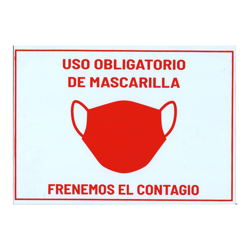 Cartel de uso obligatorio de mascarilla