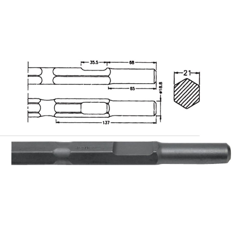 Cincel hexagonal para inserción Kango