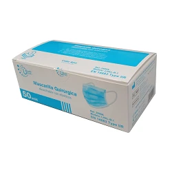 Caja de 50 mascarillas quirúrgicas Tipo IIR azules