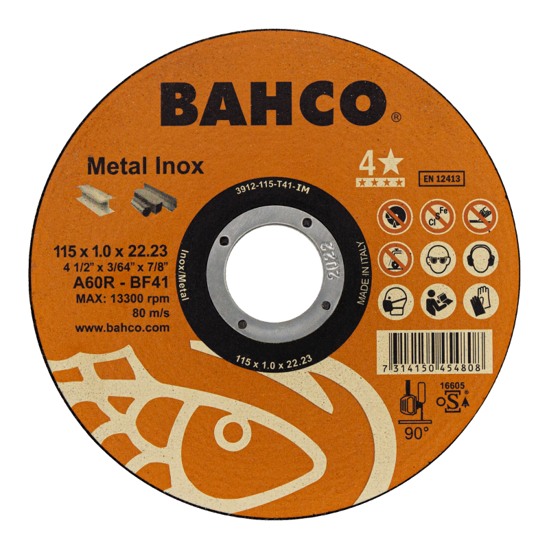 Disco abrasivo de corte para metal e inox 3912 Bahco