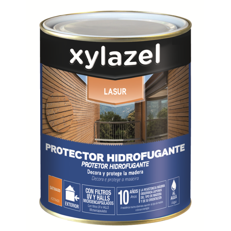 Protector hidrofugante para madera Xylazel Lasur Satinado