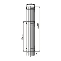 Tubo extensible para chimenea de simple pared estanca TEG Bofill