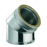 Codo de 45º para chimenea de doble pared inoxidable CDPI Bofill