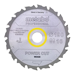 Hoja de sierra para madera Power Cut de Metabo