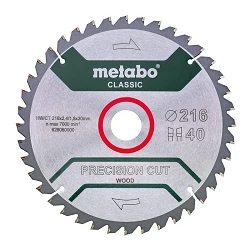 Hoja de sierra para madera Precision Cut Classic de Metabo