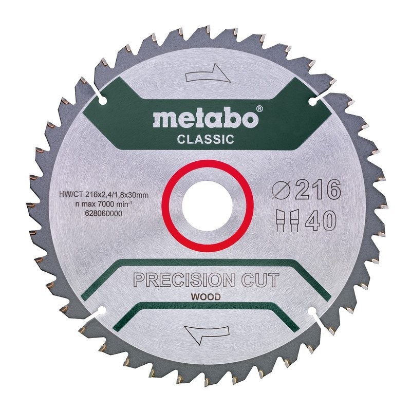 Hoja de sierra para madera Precision Cut Classic de Metabo