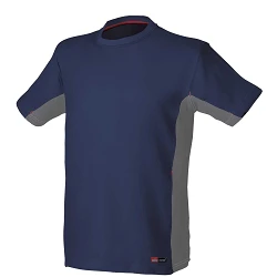 Camiseta strech azul/gris