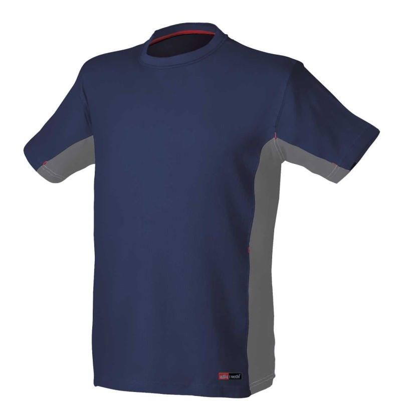 Camiseta strech azul/gris