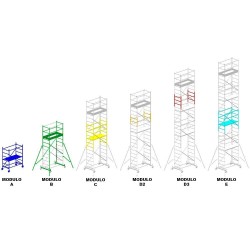 Módulo B del andamio modular Millenium de Svelt