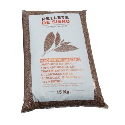 Bolsa de pellets de castaño de 15 kg