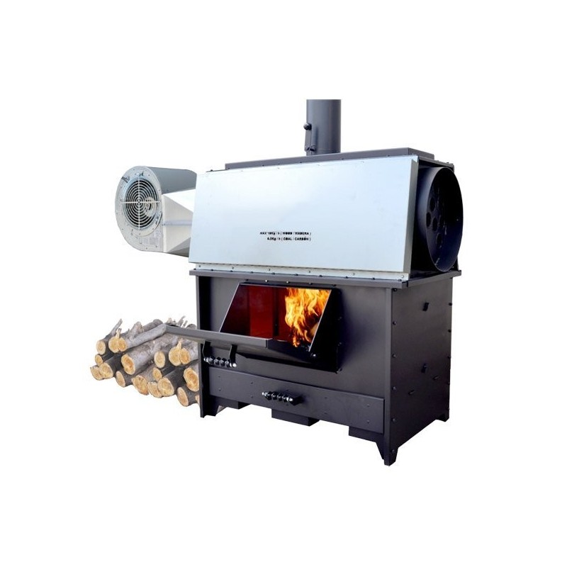 Estufa de leña industrial con ventilador Eco Pol EP-100-C