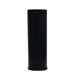 Tubo recto esmaltado negro de doble pared