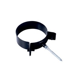 Abrazadera esmaltada M8 negra para conductos de simple pared para estufas