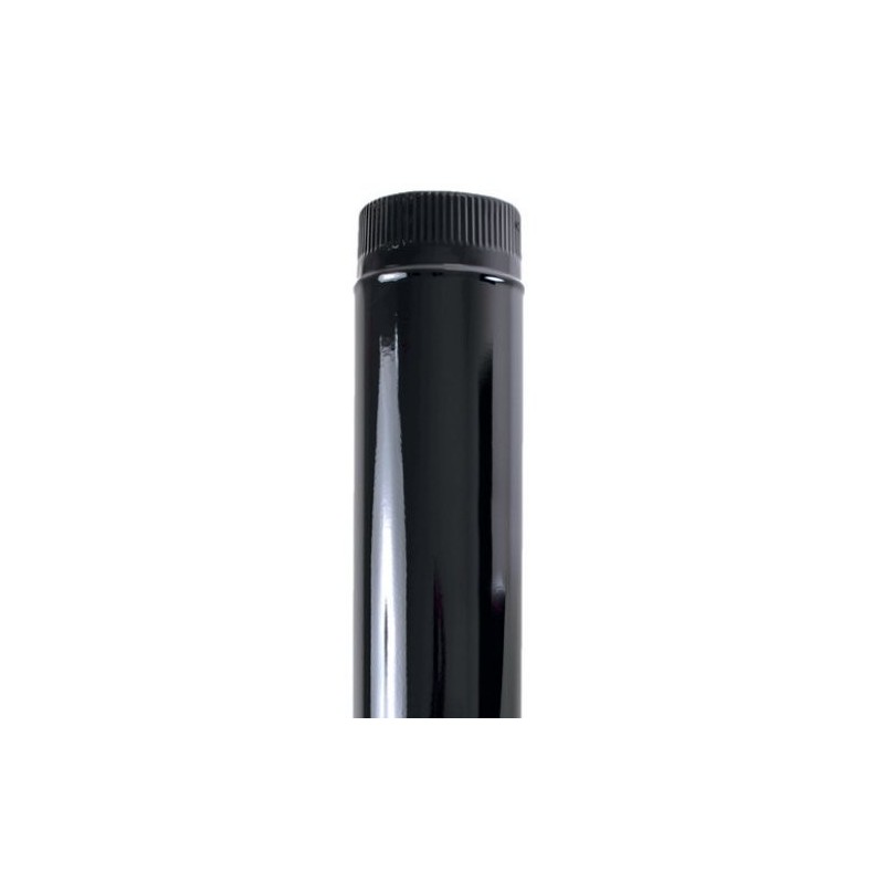 Tubo recto esmaltado negro de simple pared para chimeneas