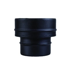 Adaptador para chimenea de doble pared a simple pared esmaltado negro mate