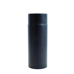 Tubo recto esmaltado negro de simple pared para chimenea