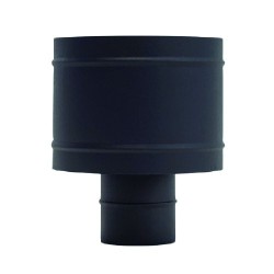 Terminal antiviento esmaltado negro de simple pared para chimenea