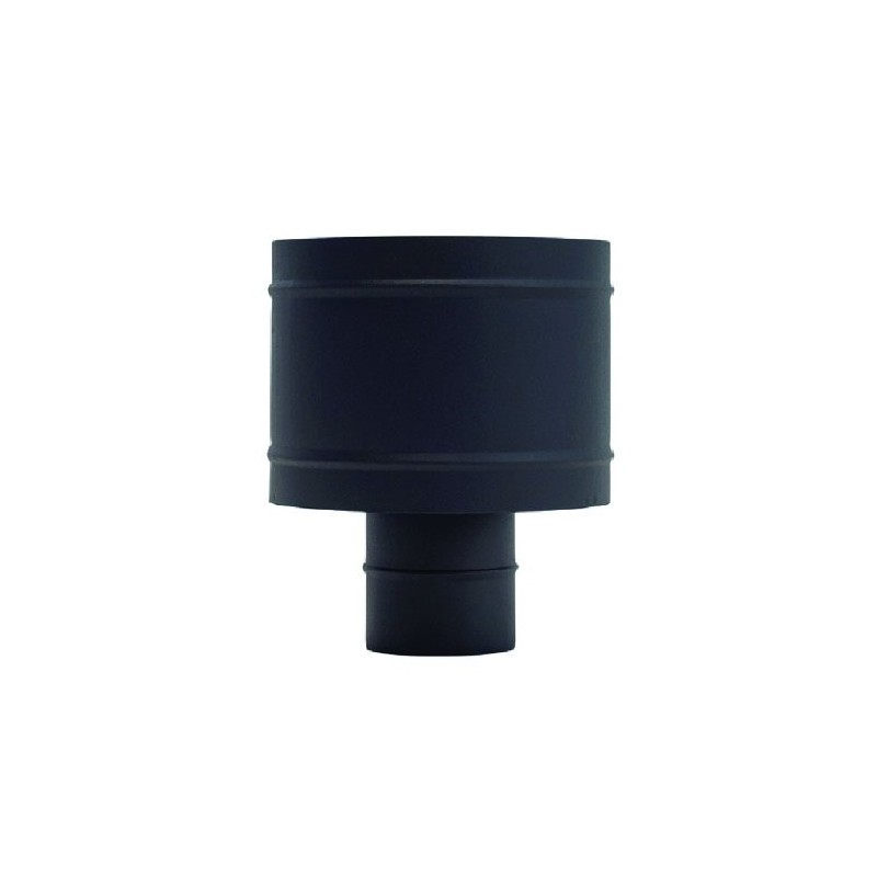 Terminal antiviento esmaltado negro de simple pared para chimenea