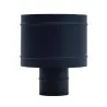 Terminal antiviento esmaltado negro de simple pared para chimenea