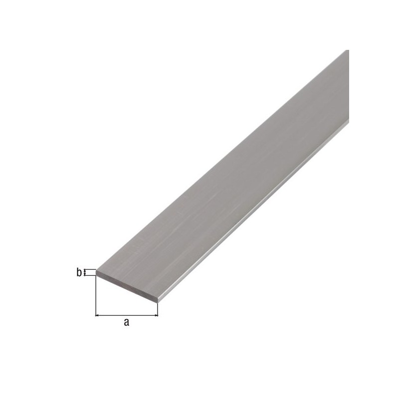 Pletina de aluminio natural de 1 metro
