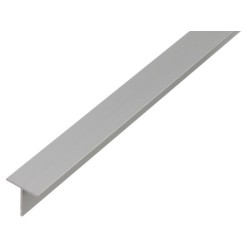 Perfil en T de aluminio anodizado de 1 metro