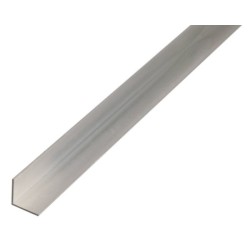 Perfil en ángulo de aluminio natural de 1 metro