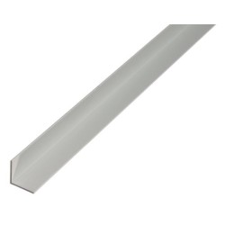 Perfil en ángulo de aluminio anodizado plata de 1 metro