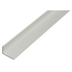 Perfil en ángulo desigual de aluminio anodizado plata de 1 metro