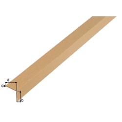 Perfil en ángulo de PVC acabado madera de 1 metro