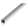 Tubo cuadrado de aluminio anodizado plata de 1 metro