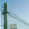Poste Rectangular para Panel Plegado verde en Acero Galvanizado