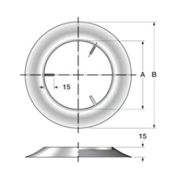 Embellecedor vitrificado para chimenea de simple pared PLNM Bofill