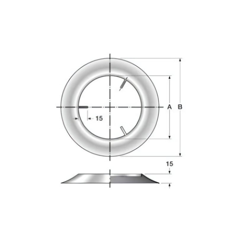 Embellecedor vitrificado para chimenea de simple pared PLNM Bofill