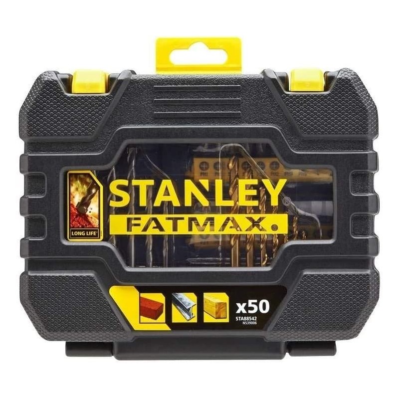 Juego de 50 piezas para atornillar y taladrar Stanley STA88542-XJ