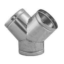 T 45º 3 Bocas galv. para conducto térmico conex 80mm